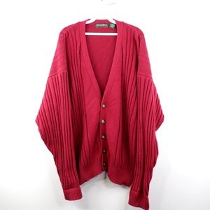 Vintage 90s Streetwear Cable Knit Cardigan Sweater